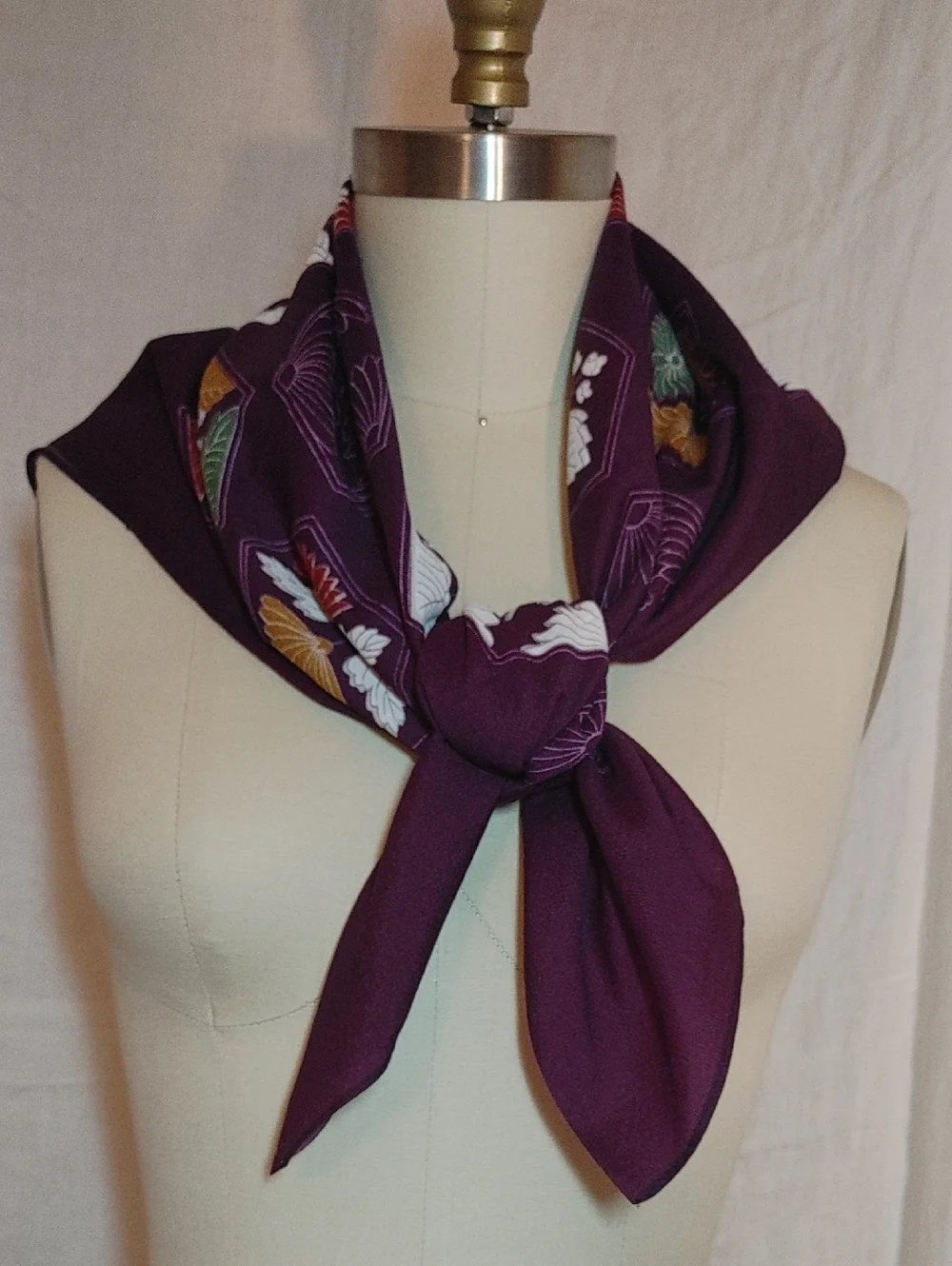 Vintage NWTs Japanese Nylon Square Scarf